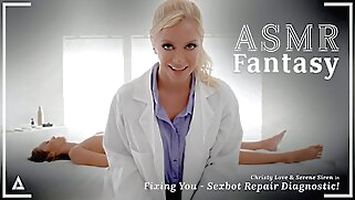 blonde ASMR Fantasy - Hyper Real Sexbot Christy Love SQUIRTS All Over Lesbian Technician Serene Siren asian