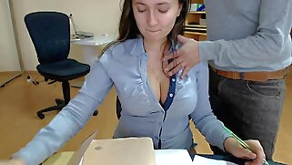  Hot Teasingshow in the Office (Camshow) office